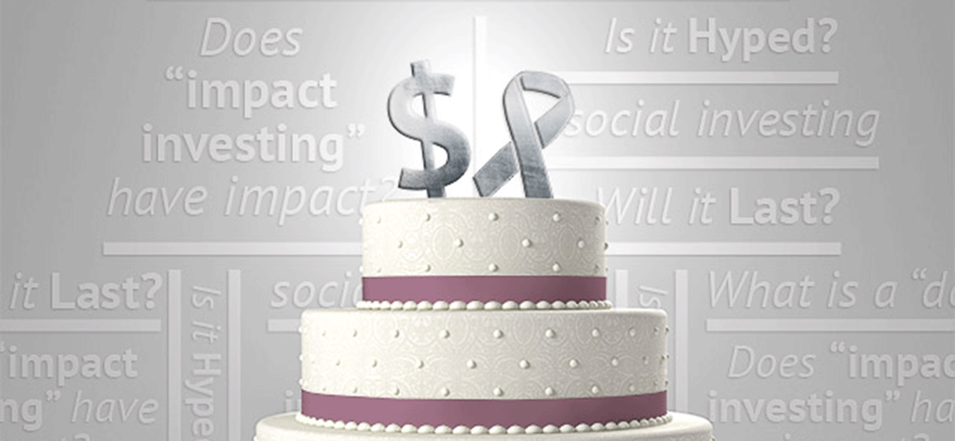 cake with ribbon and dollar sign on top
